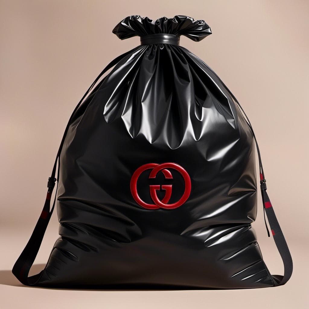 XL Black Tote w/ Red Logo & Dual Straps